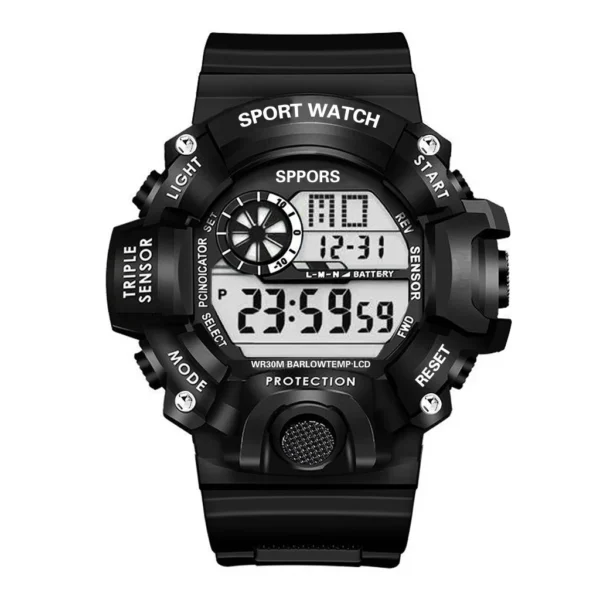 YIKAZE Y73 Men's Watch Digital Sports Electronic Wristwatch Large Dial Multifunctional Waterproof Luminous Alarm Male's Bracelet - Image 8
